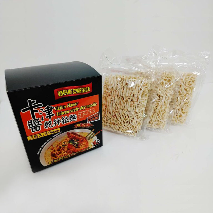 *卡津醬乾拌拉麵 - Cajun Flavor Taiwan style dry noodle.       1 BOX ( 3 packs )